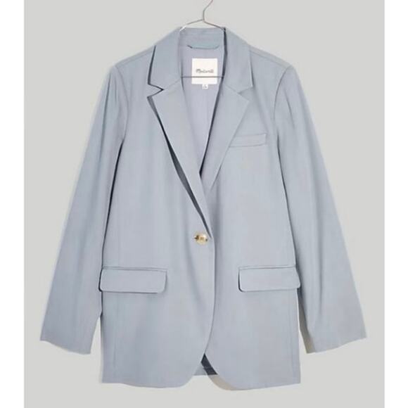 Madewell Oversized Linen Larsen Classic Minimalist Blazer in Drapeweave Size XL - Picture 1 of 9